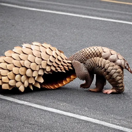 Image similar to pangolin in court for a traffic violation