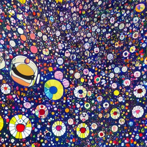 Image similar to Liminal space in outer space by Takashi Murakami