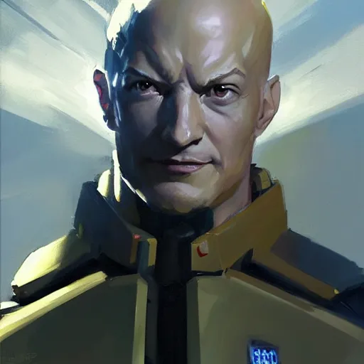 Image similar to greg manchess portrait painting of partially armored professor xavier as overwatch character, medium shot, asymmetrical, profile picture, organic painting, sunny day, matte painting, bold shapes, hard edges, street art, trending on artstation, by huang guangjian and gil elvgren and sachin teng