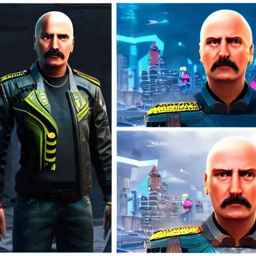 Image similar to Alexander Lukashenko in Cyberpunk 2077