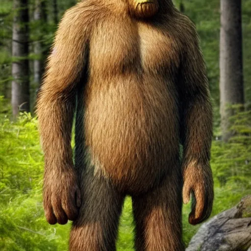 Image similar to photo of bigfoot sasquatch that looks like Winnie the Pooh