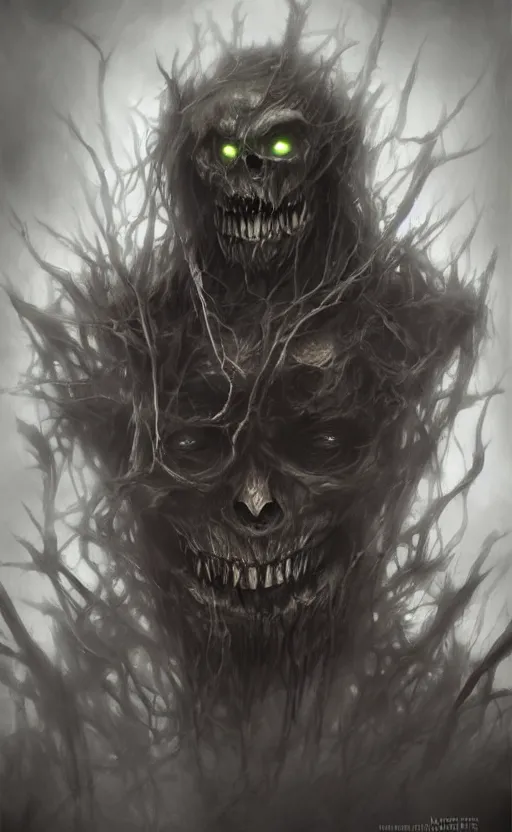 Image similar to a scary boo from mario, dark fantasy photorealistic concept art, trending on art station, stunning visuals, creative, cinematic, ultra detailed