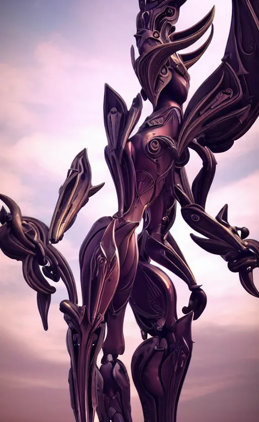Prompt: extremely detailed goddess shot, front shot, low shot looking up, of a beautiful saryn warframe, that's a giant beautiful stunning anthropomorphic robot female dragon with metal cat ears, standing elegantly on a mountain, detailed sharp robot dragon claws, robot dragon feet, streamlined pink armor, thick smooth warframe thighs, long elegant tail, detailed warframe fanart, destiny fanart, high quality digital art, giantess art, furry art, 3D realistic, warframe art, Destiny art, furaffinity, DeviantArt, artstation, 8k HD, octane render
