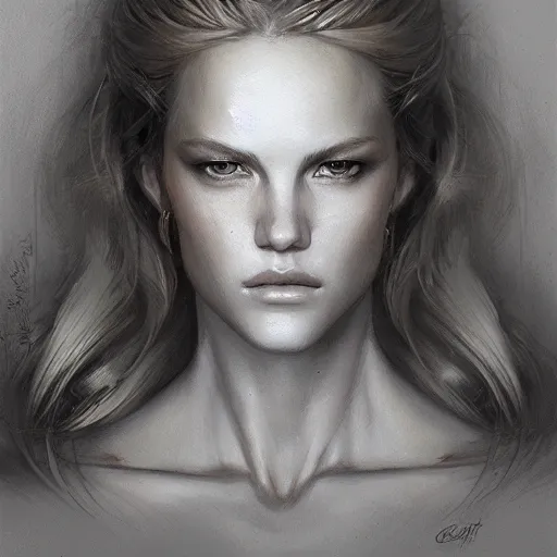 Image similar to portrait of erin heatherton, detailed face, greg rutkowski, intricate, elegant, highly detailed,