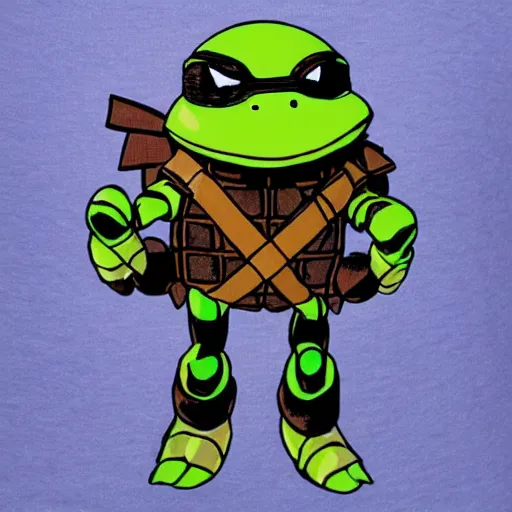 Image similar to robotic steampunk teenage mutant ninja turtle