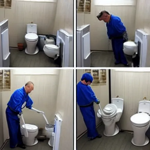 joe biden sitting on a urinal, Stable Diffusion