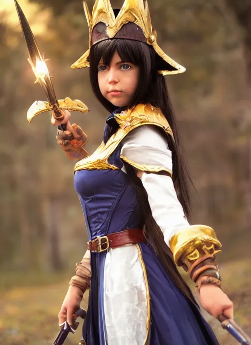 Image similar to a full portrait photo of real - life princess garnet dagger final fantasy ix, f / 2 2, 3 5 mm, 2 7 0 0 k, lighting, perfect faces, award winning photography.