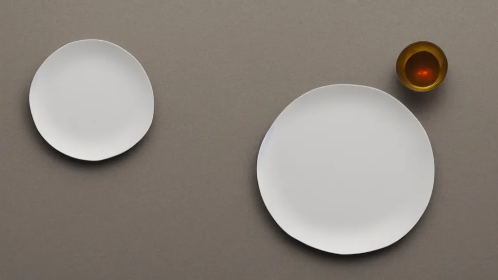 Prompt: minimalist witless plate of calibre