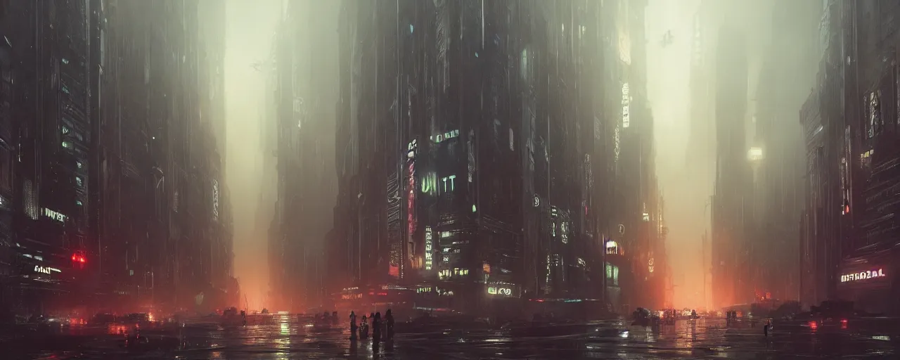 Image similar to sci-fi blade runner city beautiful dynamic lighting, cinematic, wide angle establishing shot, extremely high detail, photo realistic, cinematic lighting, post processed, concept art, artstation, matte painting, style by Jakub Rozalski , unreal engine 8k
