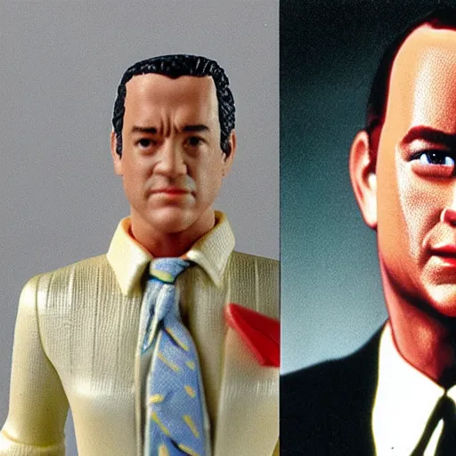 Prompt: “Tom hanks as a 1980s Kenner action figure”