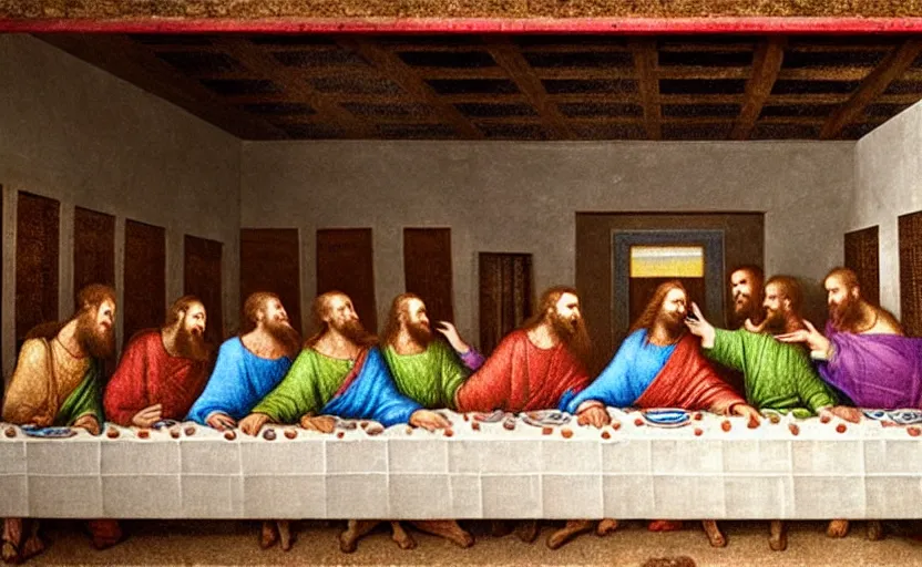 Prompt: last supper on a grain of rice, ultra detailed, high definition, photography