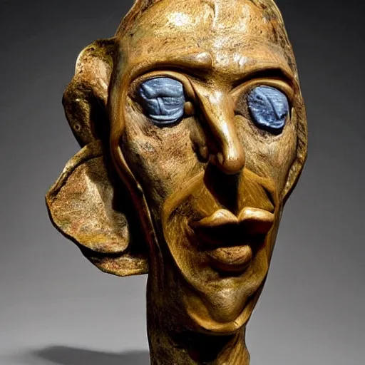Prompt: Surrealist sculpture of Salvador Dali