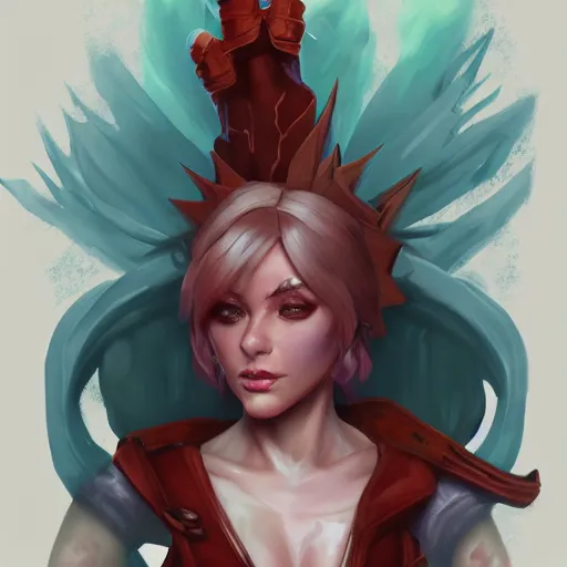 Image similar to vi from arcane, artstation,