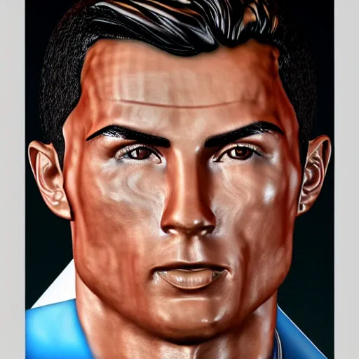 Image similar to cristiano ronaldo as doctor, accurate, 30mm, face, soft colours, dramatic lighting, nikon