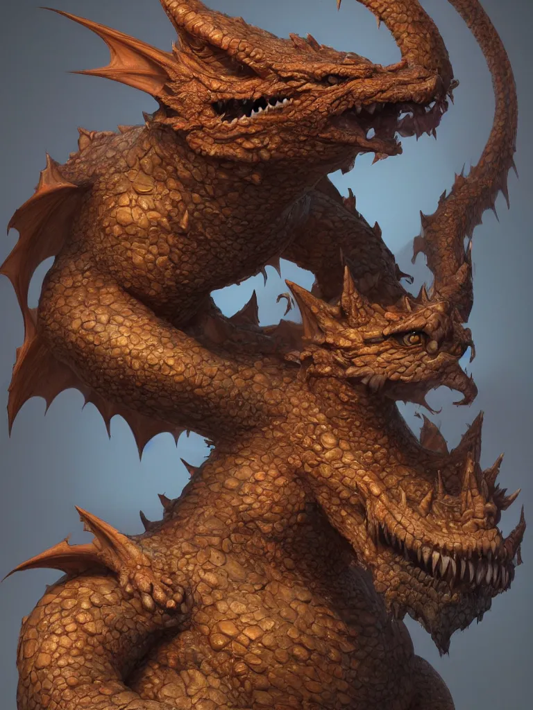 Prompt: a masterpiece design of a chunky dragon by justin gerard, octane render, 8 k