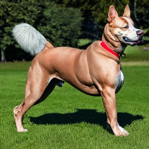 Image similar to a muscular dog