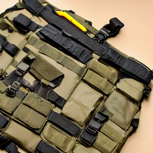 Prompt: product photo of a tactical banana