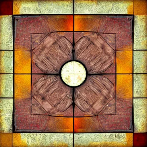 Prompt: five squares, digital art, best quality, design