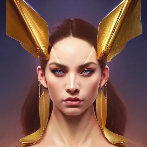 Image similar to perfectly - centered - portrait - photograph of an evil sinister goddess, the perfect human female specimen, intricate, elegant, super highly detailed, professional digital painting, artstation, concept art, smooth, sharp focus, no blur, no dof, extreme illustration, unreal engine 5, 8 k, art by artgerm and greg rutkowski and alphonse mucha loish and wlop