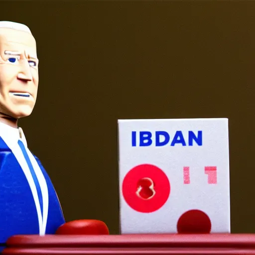Image similar to a Joe Biden action figure, mint condition