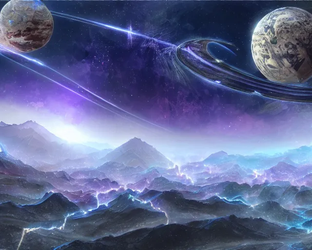 Image similar to galactic civilization, digital art, detailed