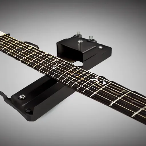 Image similar to guitar multifx pedal made of sheet metal bending with exposed screws, realistic photography, studio soft light