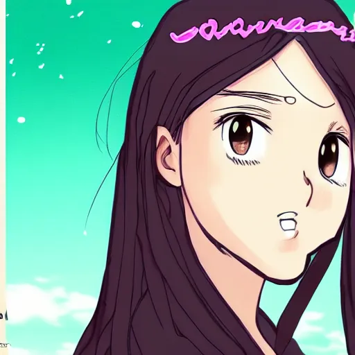 Prompt: Olivia Rodrigo drawing in anime manga style highly detailed artstation trending