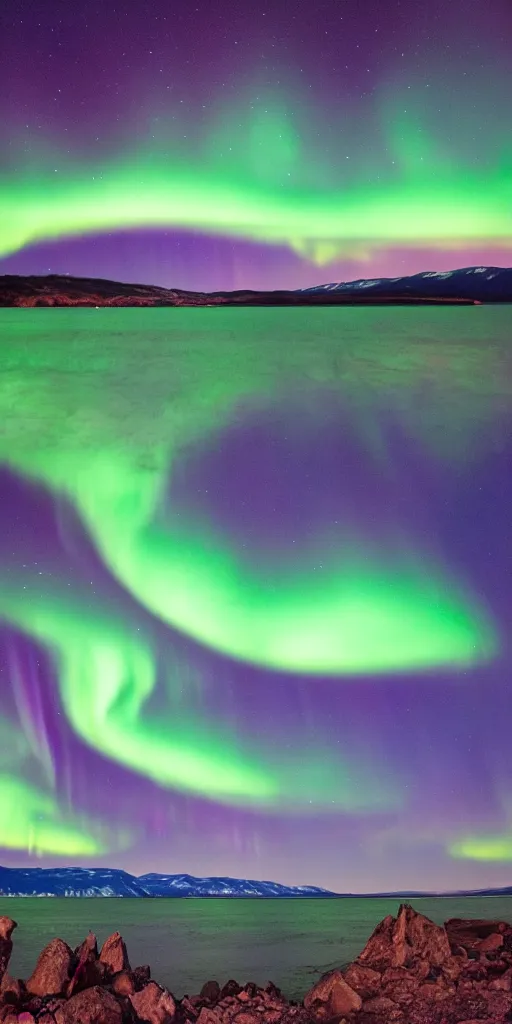 Image similar to Northern Lights over Baikal lake