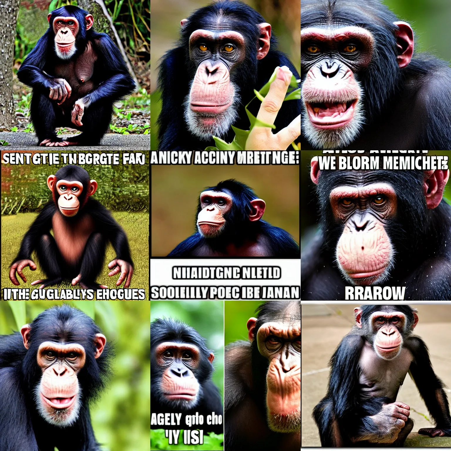 Prompt: angry chimp meme