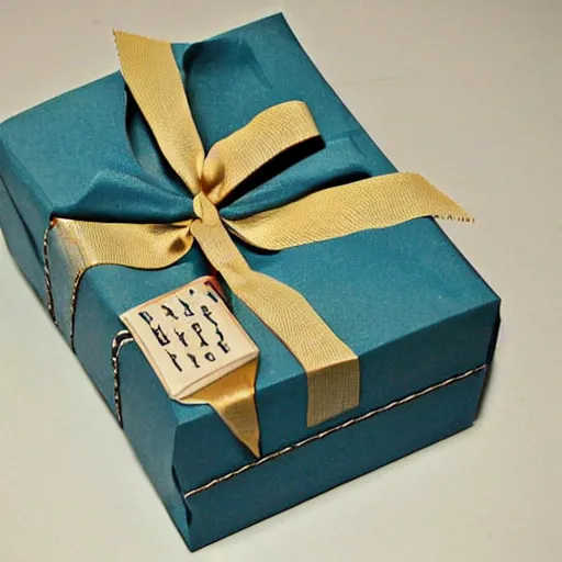 Image similar to vintage craft paper gift box, old school