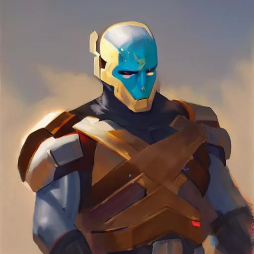 Prompt: greg manchess portrait painting of armored yondu udonta as overwatch character, medium shot, asymmetrical, profile picture, organic painting, sunny day, matte painting, bold shapes, hard edges, street art, trending on artstation, by huang guangjian and gil elvgren and sachin teng