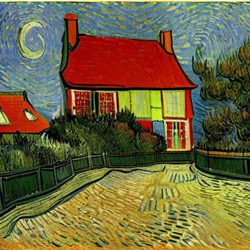 Prompt: nice comfy house painted by van gogh