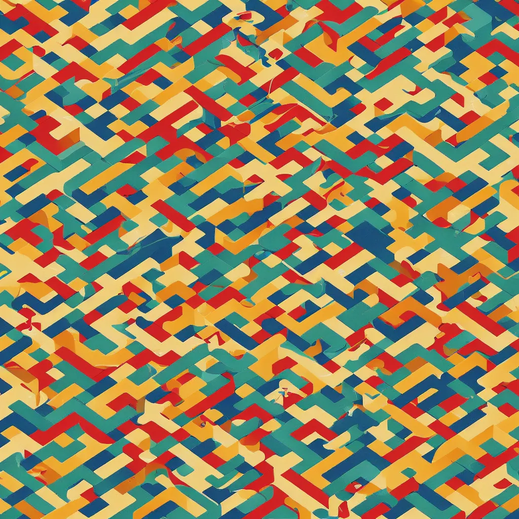 Image similar to wimmelbilder maze made of cartoon rug roads, isometric, very sharp