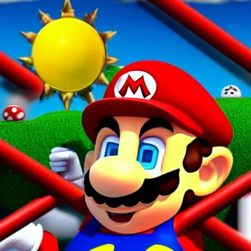 Image similar to surreal mario