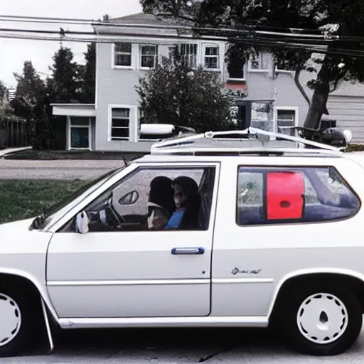 Prompt: google street view car ( 1 9 9 0 )