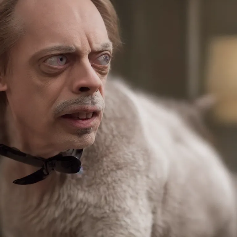 Image similar to a still of a cat as steve buscemi, highly detailed movie still, 4 k, marvel cinematic