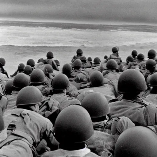 Image similar to the d - day, by robert capa,