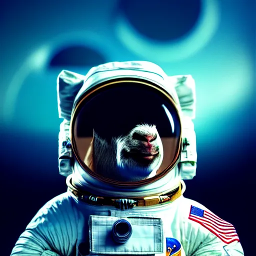 Prompt: professional photo goat in astronaut suit on the moon, closeup shot, hyperrealistic masterpiece, trending on artstation, cgsociety, kodakchrome, golden ratio, cinematic, composition, beautiful lighting, hyper detailed, sharp focus, octane render, 4 k, unreal engine