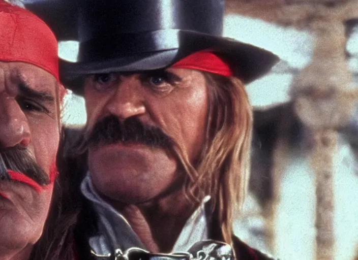 Image similar to film still of Hulk Hogan as Doc Holiday in Tombstone 1993, 4k