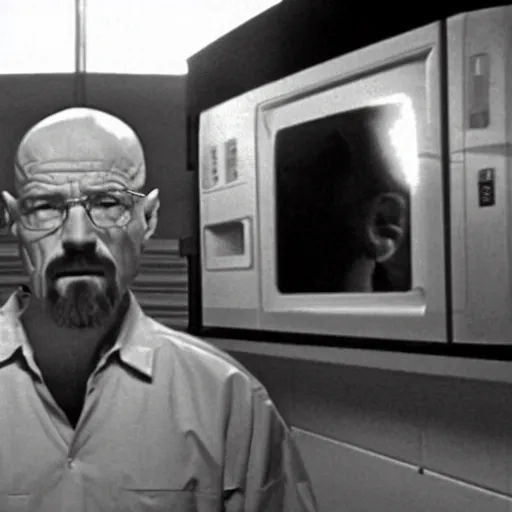 Prompt: Walter White cctv footage dangerous