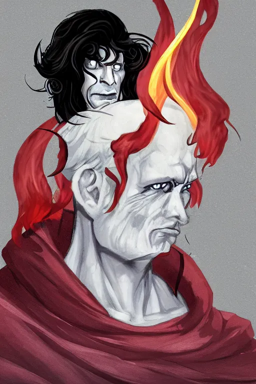 Image similar to an in game portrait of zagreus from hades, art by jen zee.