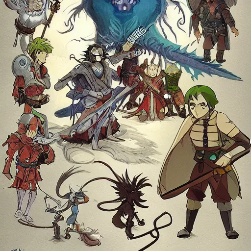 Image similar to dungeons and dragons, fantasy art, illustration, animated film, by studio ghibli