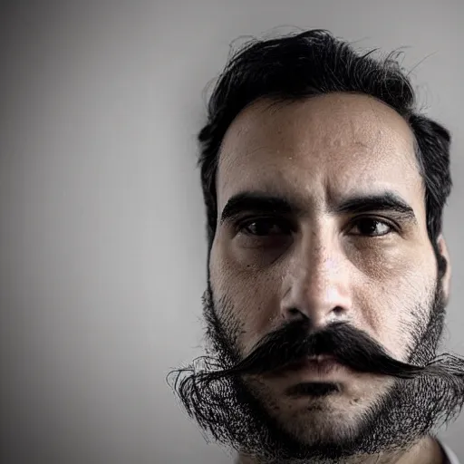 Prompt: Camilo Cesar Augusto Gomez Chaparro, perfect face proportions, beard, moustache, anthropologist, 8k, cinematic, reality,