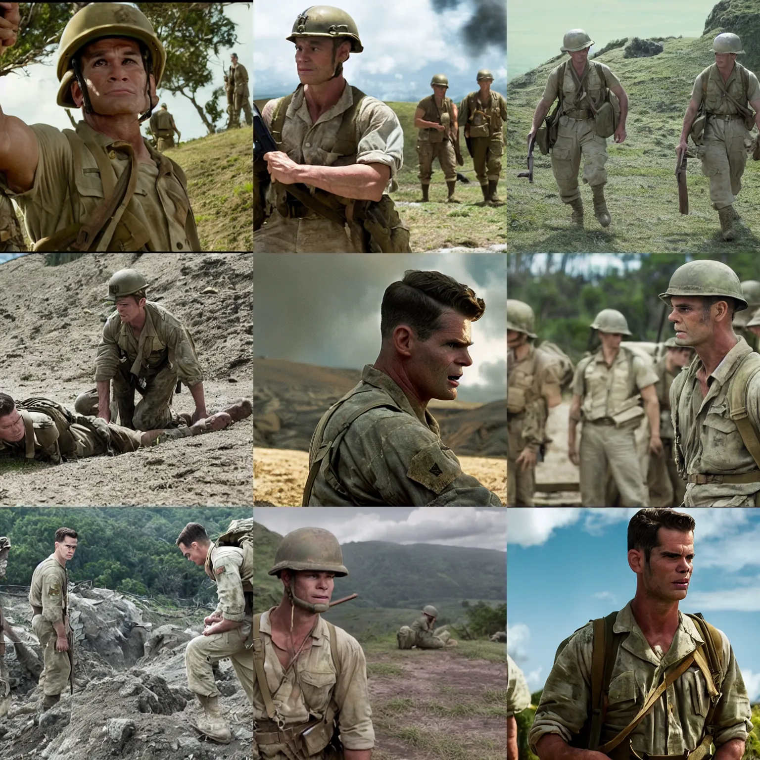 Prompt: a still from hacksaw ridge ( 2 0 1 6 )