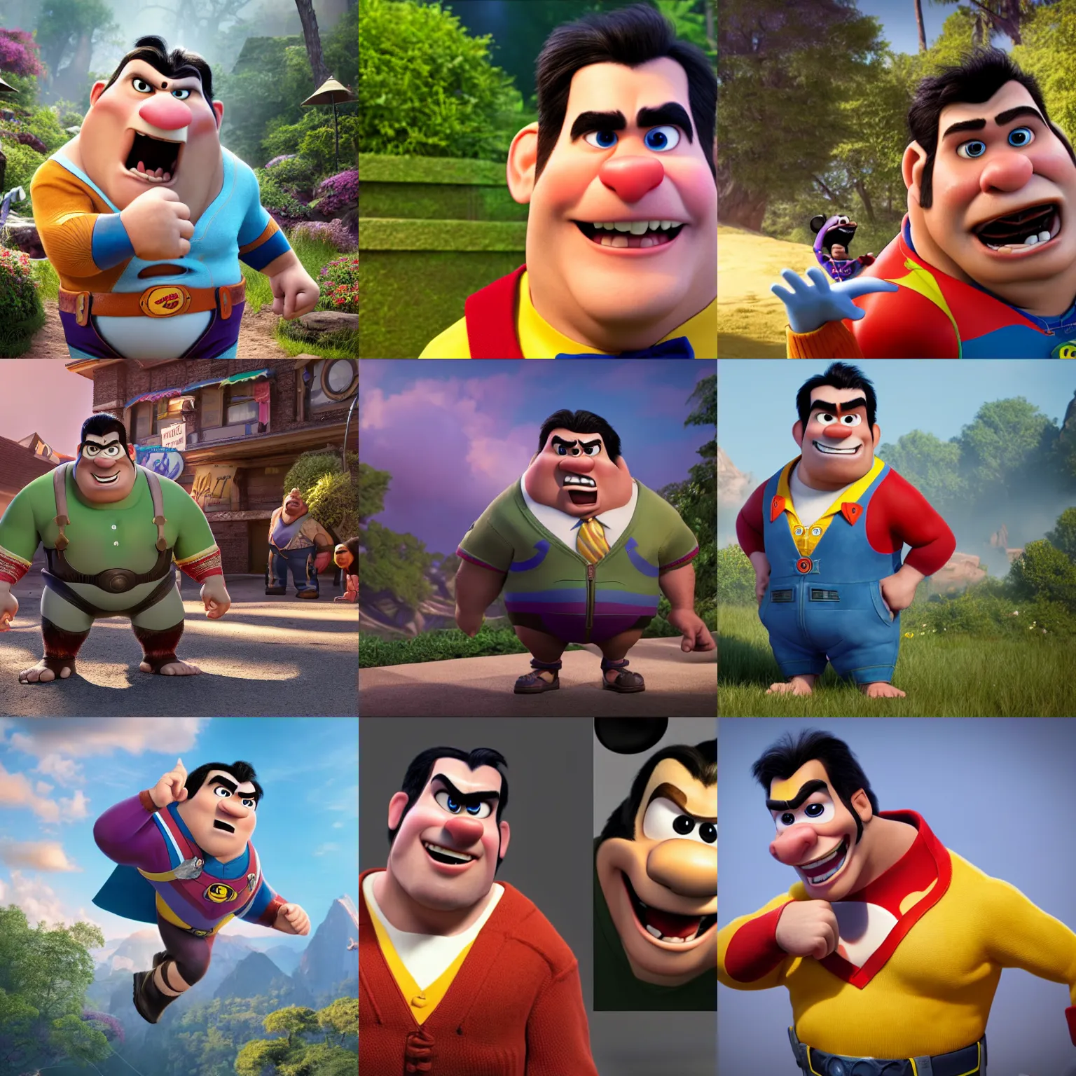 Prompt: ed boon as a pixar disney character from up ( 2 0 0 9 ), unreal engine, octane render, 3 d render, photorealistic