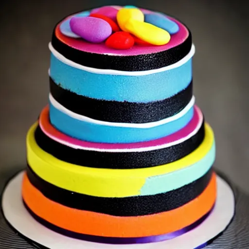 Image similar to minimalist cake colorful