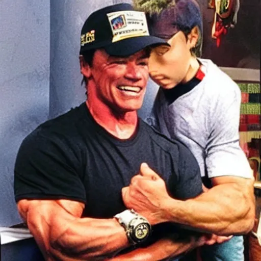 Image similar to Arnold Schwarzenegger plays Ash Ketchum