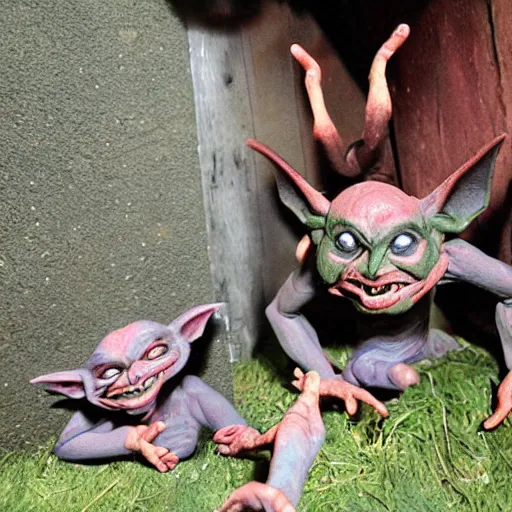 Prompt: goblins caught on camera