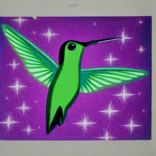 Prompt: hummingbird, swarovski