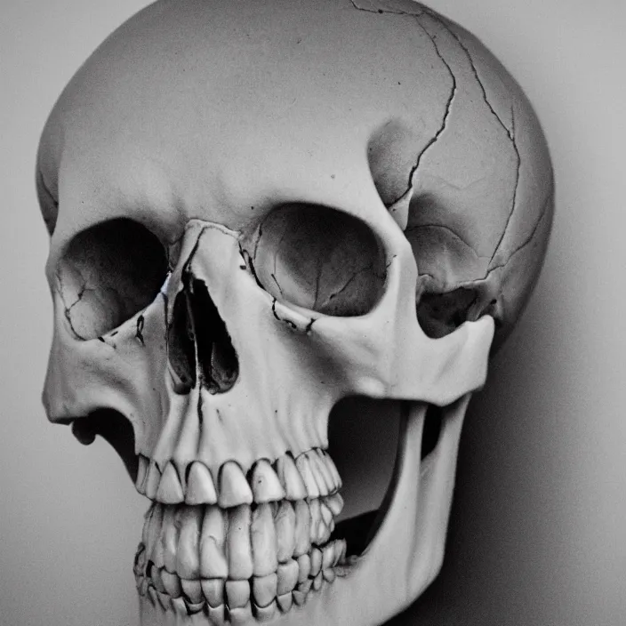 Image similar to hq studio portrait of a skull smiling at you